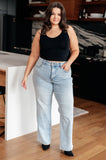 Brooke High Rise Control Top Vintage Wash Straight Jeans