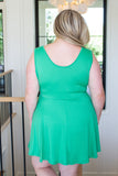 Gorgeous in Green Sleeveless Skort Dress