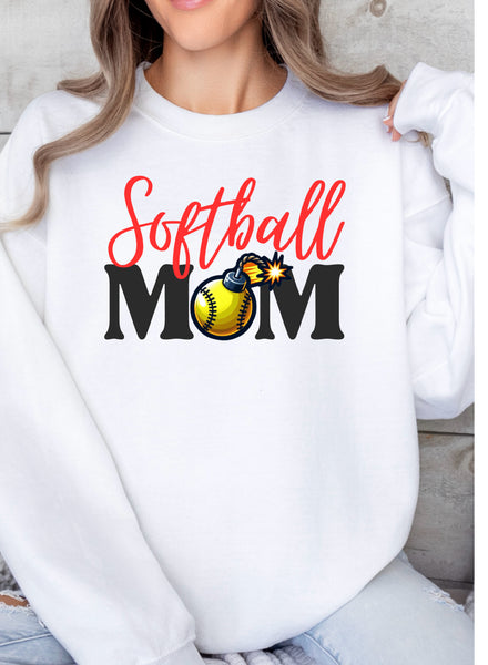 Softball Mom Crew Sweatshirt