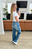 Katrina High Waist Distressed Denim Trousers