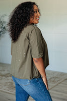 Less Than Stressed Asymmetrical Distressed Top