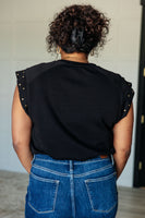 My Domain Studded Cap Sleeve Top