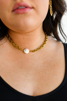 Ocean's Gold Shell Pendant Necklace