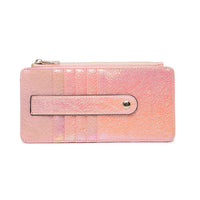 Saige Slim Card Holder Wallet-Shimmer Pink