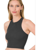 Racer Back Cami - Charcoal