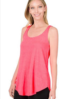 Luxe Tank - Neon Coral
